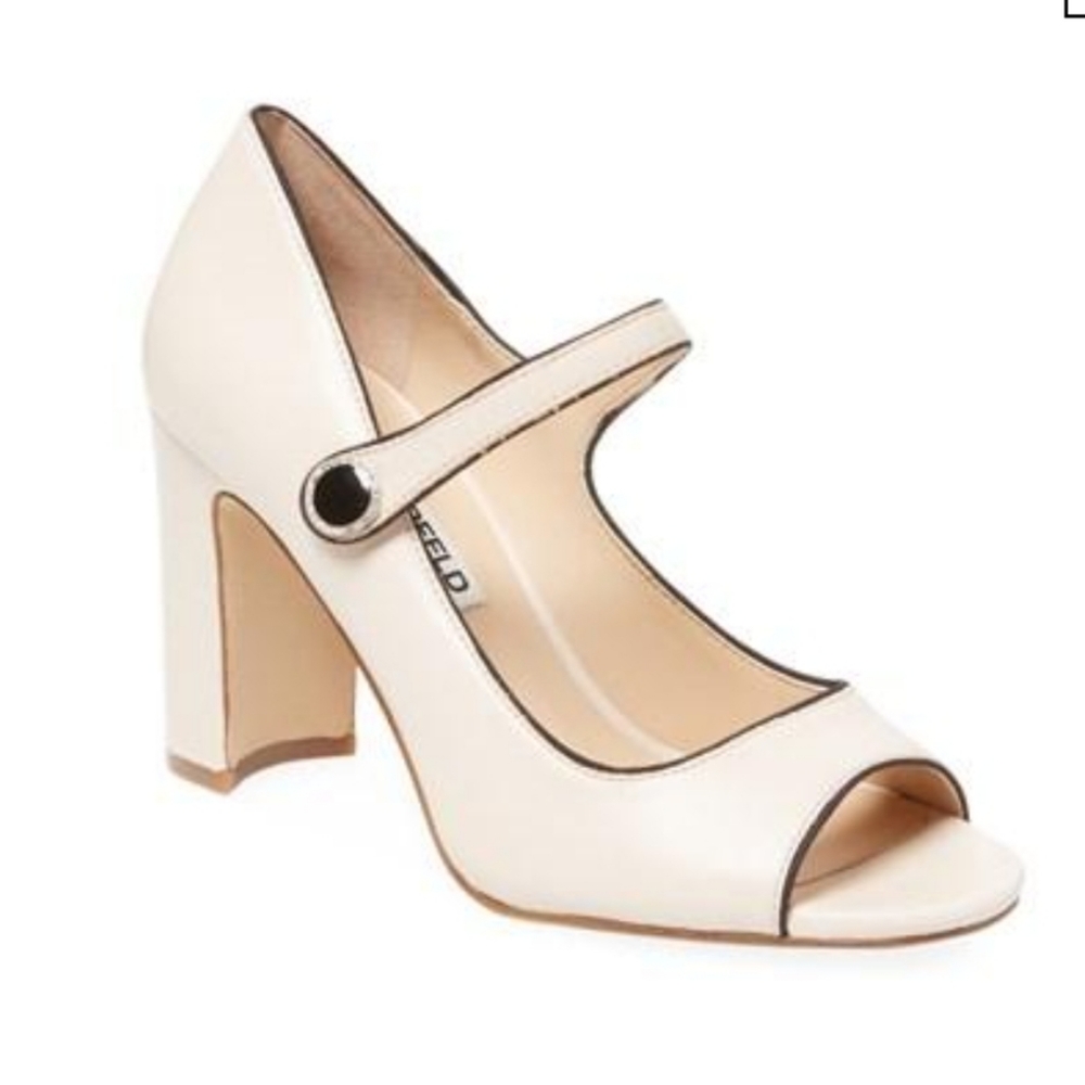 NWOB Karl Lagerfeld Edna Peep Toe Pump